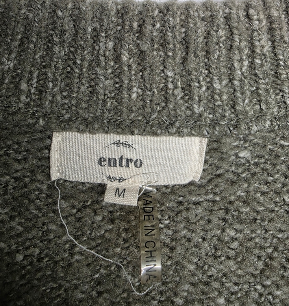 Entro/ Olive Lace-Up Sweater - Picture 2 of 6